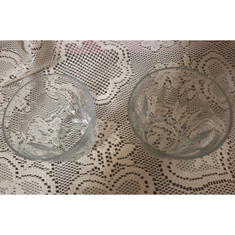 Pasabahce PALAKS 10 Panel Drinking Glass‎ Turkish Glassware Set of 2 3.5 in tall